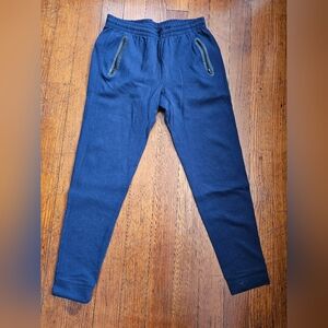 Navy Jogger Pants with Zipper Pockets